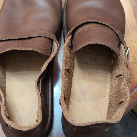 Aurora Shoe Company Handmade Brown Leather Like New Hobbit Shoes Sz 11C - Picture 15 of 17